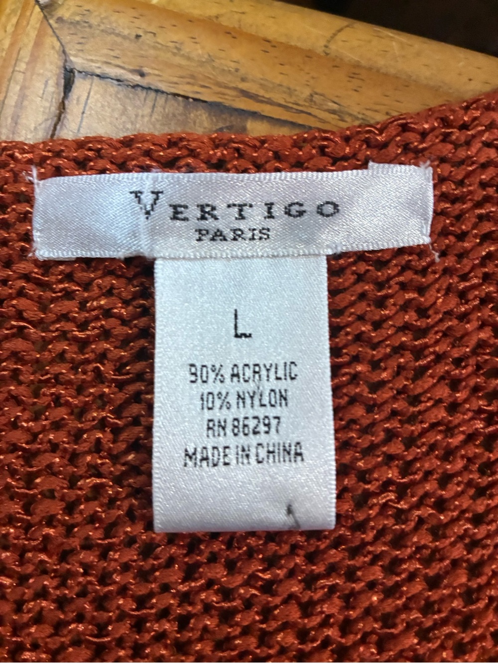 Beaded Embellished Rust Knit Tank Dress - Picture 2 of 5